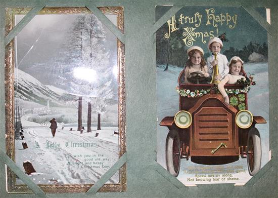 Two albums of postcards, humourous etc.